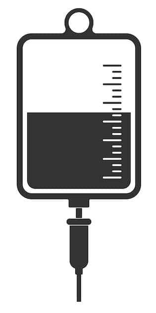 IV bag icon isolated on white background. Blood bag icon. Donate blood concept. The concept of treatment and therapy, chemotherapy. Color set icons. Vector Illustration